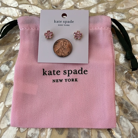 Kate Spade Pink Flower Studs - New with Tags - Picture 6 of 6